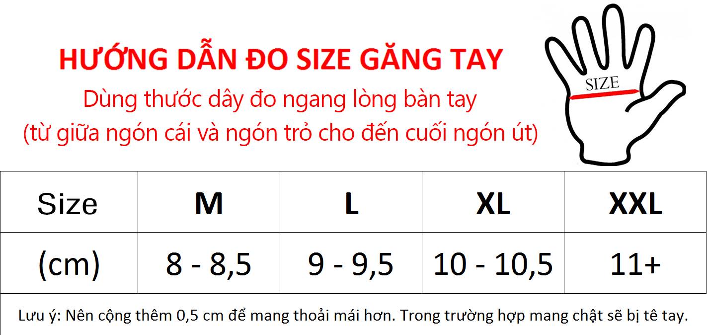 Cách chọn size găng tay da